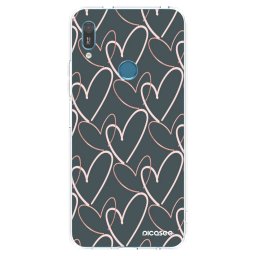 Átlátszó szilikon tok az alábbi mobiltelefonokra Huawei Y6 2019 - Lots of love