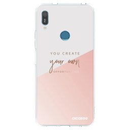 Átlátszó szilikon tok az alábbi mobiltelefonokra Huawei Y6 2019 - You create your own opportunities