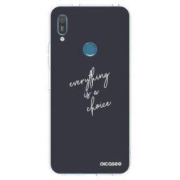 Átlátszó szilikon tok az alábbi mobiltelefonokra Huawei Y6 2019 - Everything is a choice