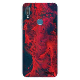 Átlátszó szilikon tok az alábbi mobiltelefonokra Huawei Y6 2019 - Organic red