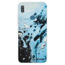Átlátszó szilikon tok az alábbi mobiltelefonokra Huawei Y6 2019 - Organic blue