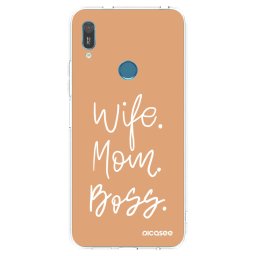 Átlátszó szilikon tok az alábbi mobiltelefonokra Huawei Y6 2019 - Boss Mama