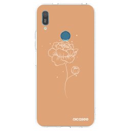 Átlátszó szilikon tok az alábbi mobiltelefonokra Huawei Y6 2019 - Peonies