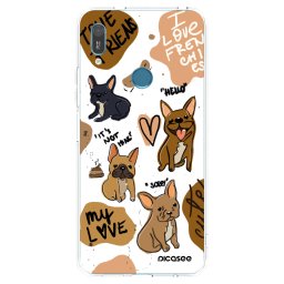 Átlátszó szilikon tok az alábbi mobiltelefonokra Huawei Y6 2019 - Frenchies