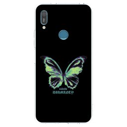 Átlátszó szilikon tok az alábbi mobiltelefonokra Huawei Y6 2019 - Diamanty Blue