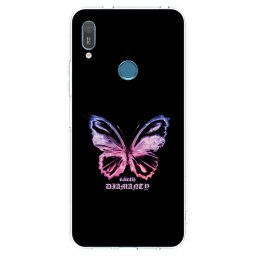 Átlátszó szilikon tok az alábbi mobiltelefonokra Huawei Y6 2019 - Diamanty Purple