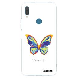 Átlátszó szilikon tok az alábbi mobiltelefonokra Huawei Y6 2019 - Diamanty White