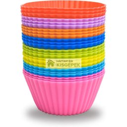 NICO Szilikon Muffin Sütőforma ? 7 cm Vegyes Szinekben 5 db/cs