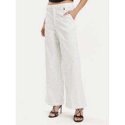 Patrizia Pepe Szövet nadrág 2P1577/D076-W146 Fehér Relaxed Fit