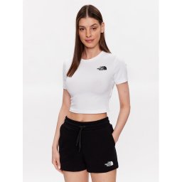 The North Face Póló NF0A55AO Fehér Cropped Fit