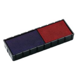 COLOP Bélyegző cserepárna, 2 db/bliszter, kétszínű változat, COLOP "E12/2", kék-piros