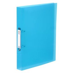 VIQUEL Gyűrűs könyv, 2 gyűrű, 40 mm, A4, maxi, PP, cserélhető címke, VIQUEL "Propyglass", kék