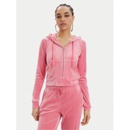 Juicy Couture Pulóver Madison JCWA122001 Rózsaszín Slim Fit