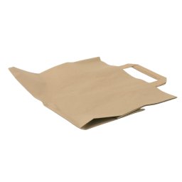 Papír tasak szalagfüles 260+170x250mm natúr, 80g/m2, 250 db/karton, 25 db/hajtás