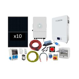 Szigetüzemű napelem rendszer komplett szett, 6kW-os Deye hybrid inverterrel - 1fázis