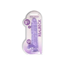RealRock - átlátszó élethű dildó - lila (22cm)