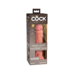 King Cock Elite 8 - tapadókorongos, élethű dildó (20cm) - natúr