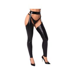 Noir - fényes harisnya - chaps (fekete)