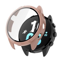 PC TELJES BORÍTÁS Műanyag borítás üveggel Garmin Forerunner 165 pinkhez