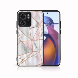 PROTEMIO MY ART Védőburkolat Motorola Edge 40 PINK MARBLE (143) készülékhez