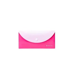 PANTA PLAST Irattartó tasak, 250x140 mm, PP, patentos, két zsebes, PANTA PLAST, neon pink