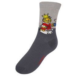 Garfield mintás zokni Mamuszos király (acélszürke)