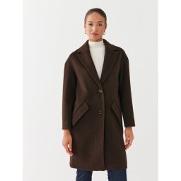 Guess Gyapjú kabát Elly W2BL0H WEWU0 Barna Relaxed Fit