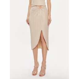 Guess Midi szoknya Cristina W4GD73 KBYZ0 Bézs Regular Fit