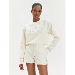 Juicy Couture Pulóver Cristabelle Rodeo JCBAS223824 Ekru Regular Fit