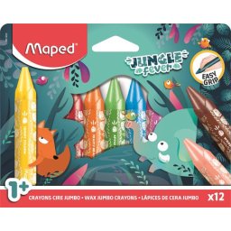 MAPED Zsírkréta, vastag, MAPED "Jungle Fever", 12 különböző színben