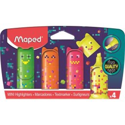 MAPED Szövegkiemelő készlet, 1-5 mm, MAPED "Pixel Party Mini", 4 különböző szín
