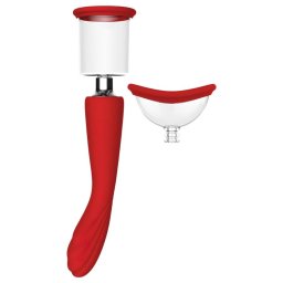Red Revolution Georgia - G-pont vibrátor és puncipumpa (piros)