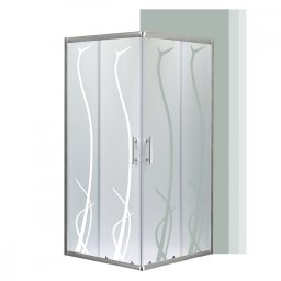 Spirit BAMBOO 90x90 szögletes zuhanykabin, zuhanytálca nélkül