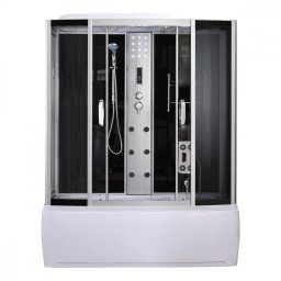 Emilia 170 Hidromasszázs Kádkabin elektonikával Black