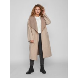 Vila Átmeneti kabát 14087814 Bézs Regular Fit