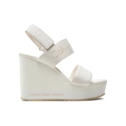 Calvin Klein Jeans Szandál Wedge Sandal Webbing In Mr YW0YW01360 Fehér
