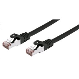 C-TECH Patchkábel Cat6, FTP, fekete, 1m