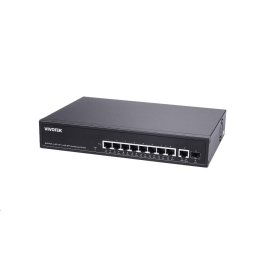 Vivotek PoE switch AW-GEL-105A-110, 8xGE PoE(802.3af/at/bt, PoE költségvetés 110W), 1xGbE RJ-45, 1xSFP 100M/1G slot