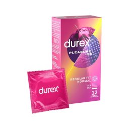 Durex Pleasure Me - bordázott-pontozott óvszer (12db)