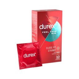 Durex Feel Thin Slim - vékony, szűkebb óvszer élethű érzéssel (10 db)