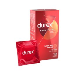 Durex Feel Thin XL - vékony, extra nagy óvszer élethű érzéssel (10 db)
