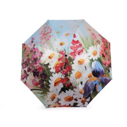 Női összecsukható esernyő festett virágok