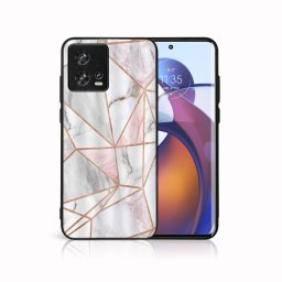 PROTEMIO MY ART Védőburkolat Motorola Edge 30 Fusion PINK MARBLE (143) készülékhez