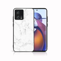 PROTEMIO MY ART Védőburkolat Motorola Edge 30 Fusion WHITE MARBLE (144) készülékhez