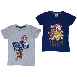 Gyermek póló 2 db PAW PATROL kék/szürke - különböző méretekben Méret: 122 - 128