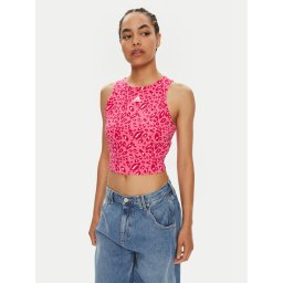 adidas Felső Essentials Animal-Print IR9312 Rózsaszín Slim Fit