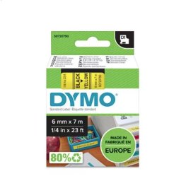 DYMO - Feliratozó készülék szalag 6mmx7mm fekete/sárga, S0720790