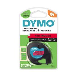 DYMO - Feliratozó készülék szalag 12mmx4m műanyag piros, S0721630