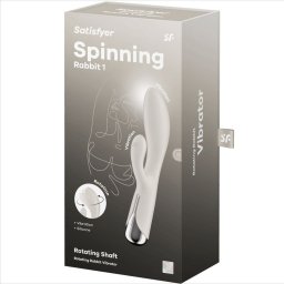 Satisfyer - Spinning Rabbit 1. klitoriszágas vibrátor rotáló fejrésszel (bézs)