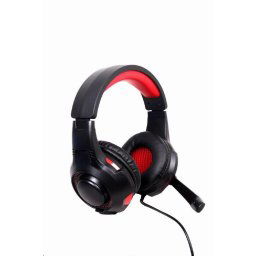 GEMBIRD fejhallgató mikrofonnal GHS-U-5.1-01, játék, 5.1 surround, fekete-piros, USB